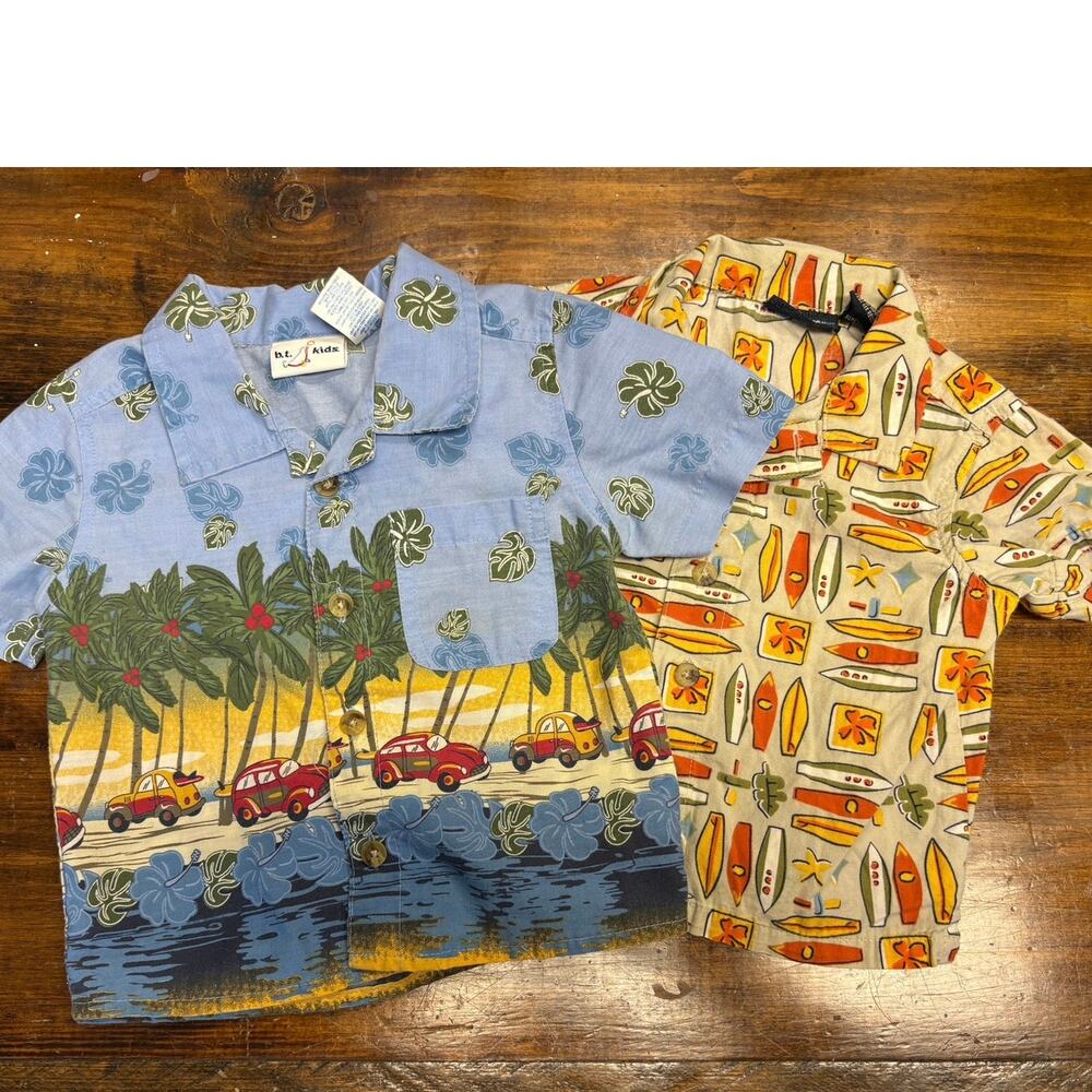 Hawaiian Style Button‎ Down Shirts Size 12 Months